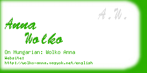 anna wolko business card